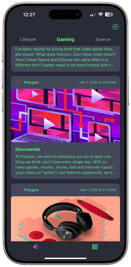 Screenshot of What the Fluff!? News! app